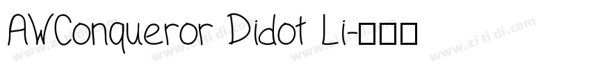 AWConqueror Didot Li字体转换